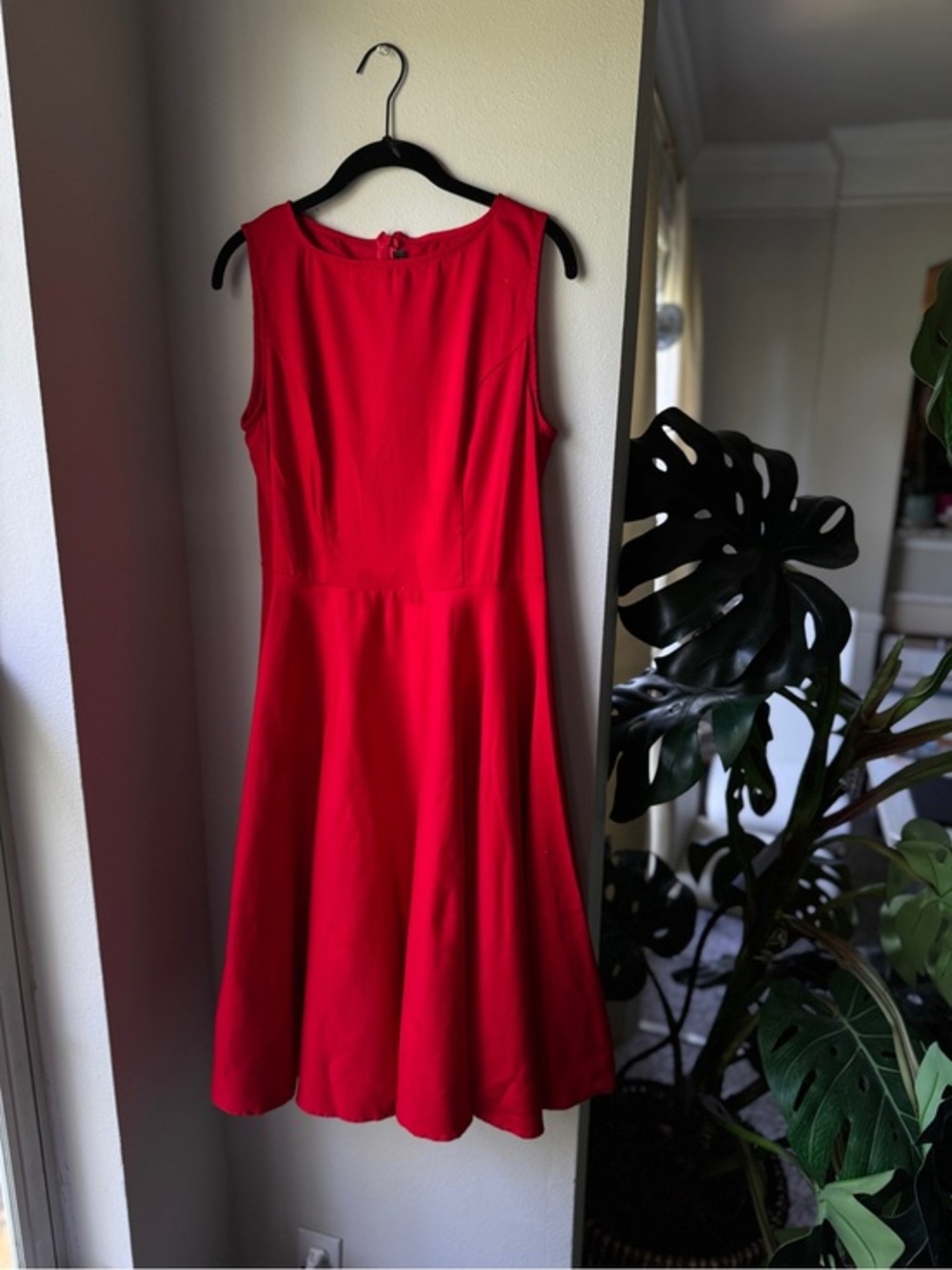 Anni Coco Classic Red Sleeveless Fit-and-Flare Dress